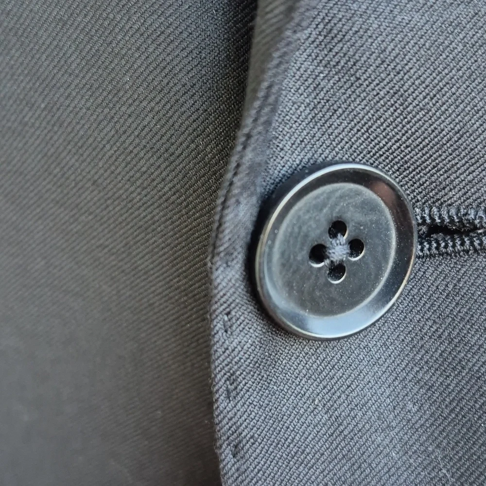 DANIEL CREMIEUX Black Dark Grey Loro Piana Super 170s Wool Sz 46 R Sport Coat - Picture 4 of 8